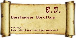 Bernhauser Dorottya névjegykártya
